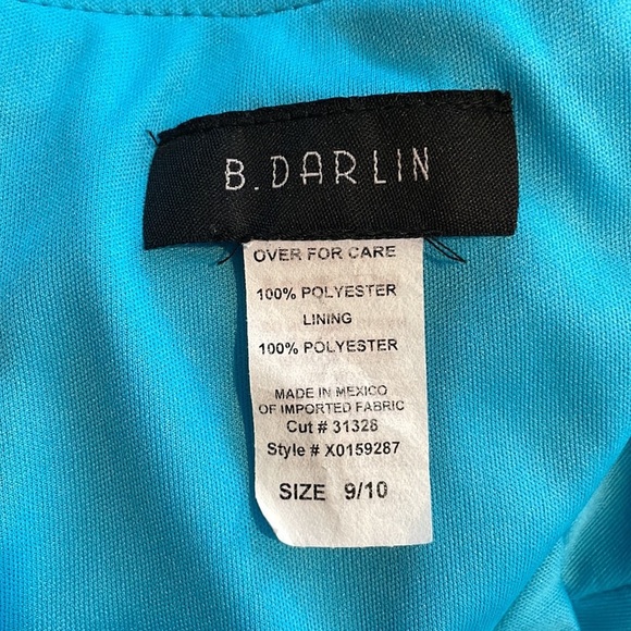 Junior's B. Darlin Long Spaghetti Strap Beaded Formal Dress - Homecoming or Prom - Picture 15 of 16